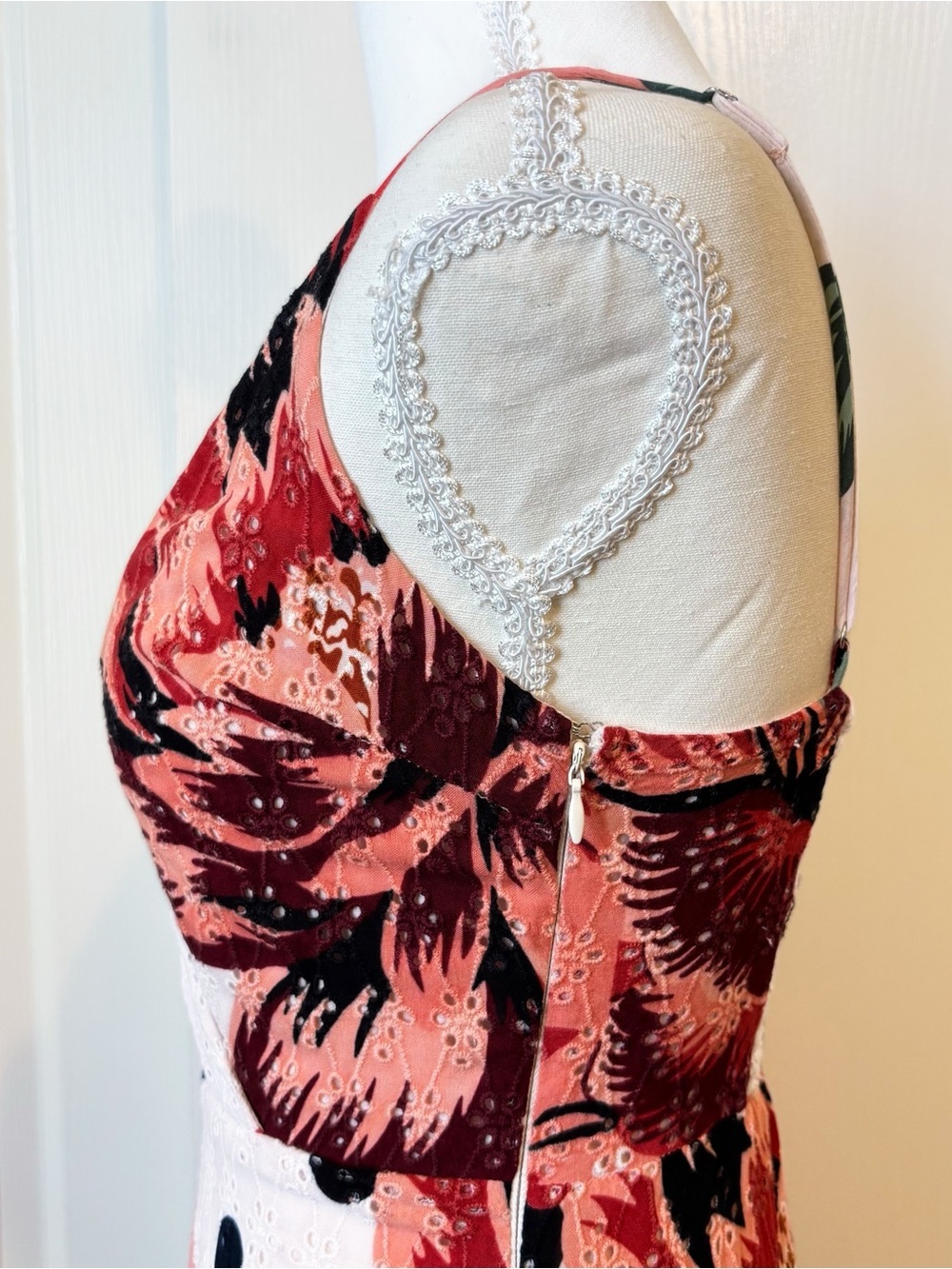 Farm Rio for Anthropologie Riviera Floral Eyelet Maxi Dress Size 2 - Picture 11 of 15